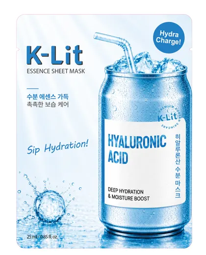 K-LIT HYALURONIC ACID MOISTURE SHEET MASK, 25 ml